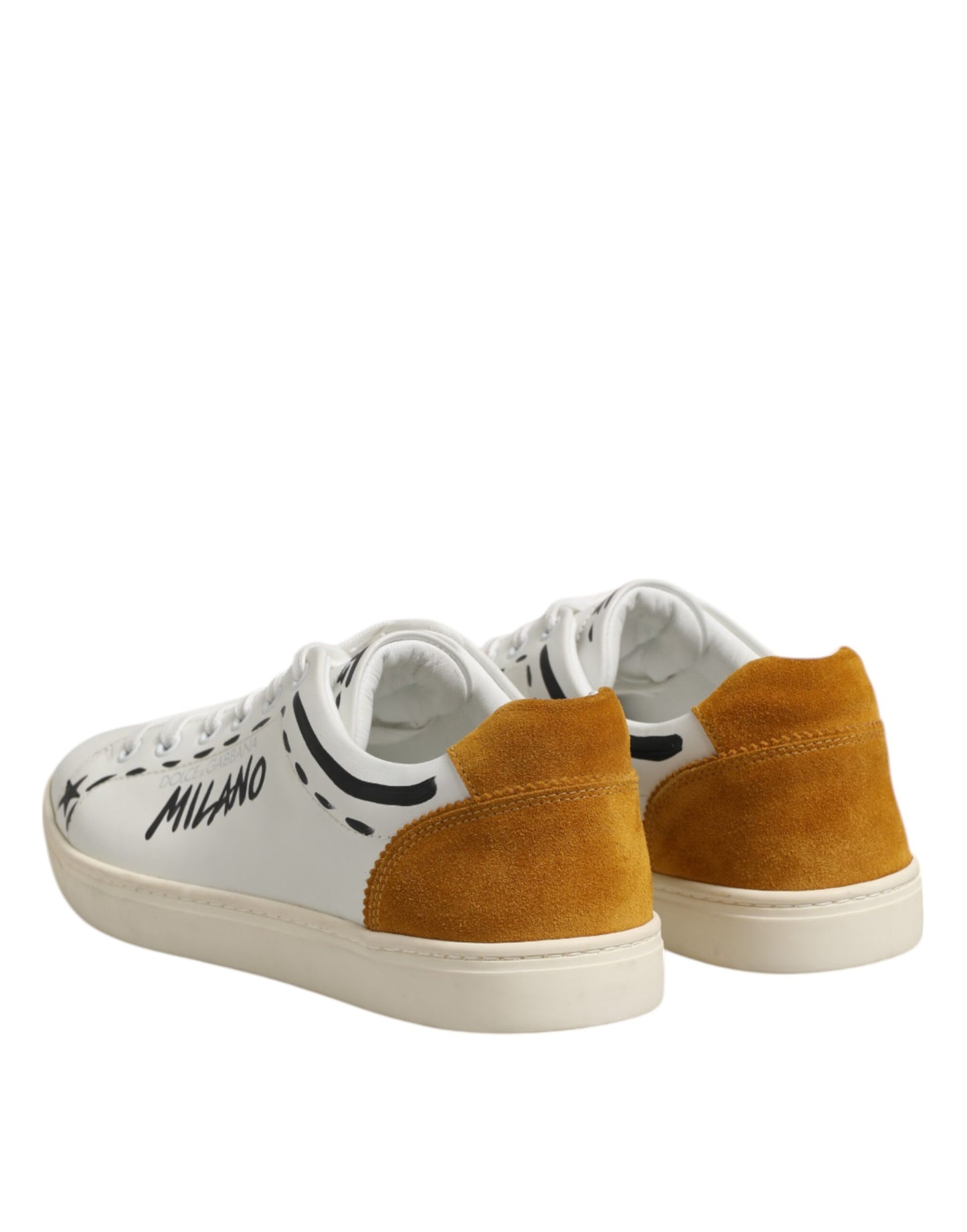 Dolce & Gabbana White Leather MILANO Low Top Sneakers