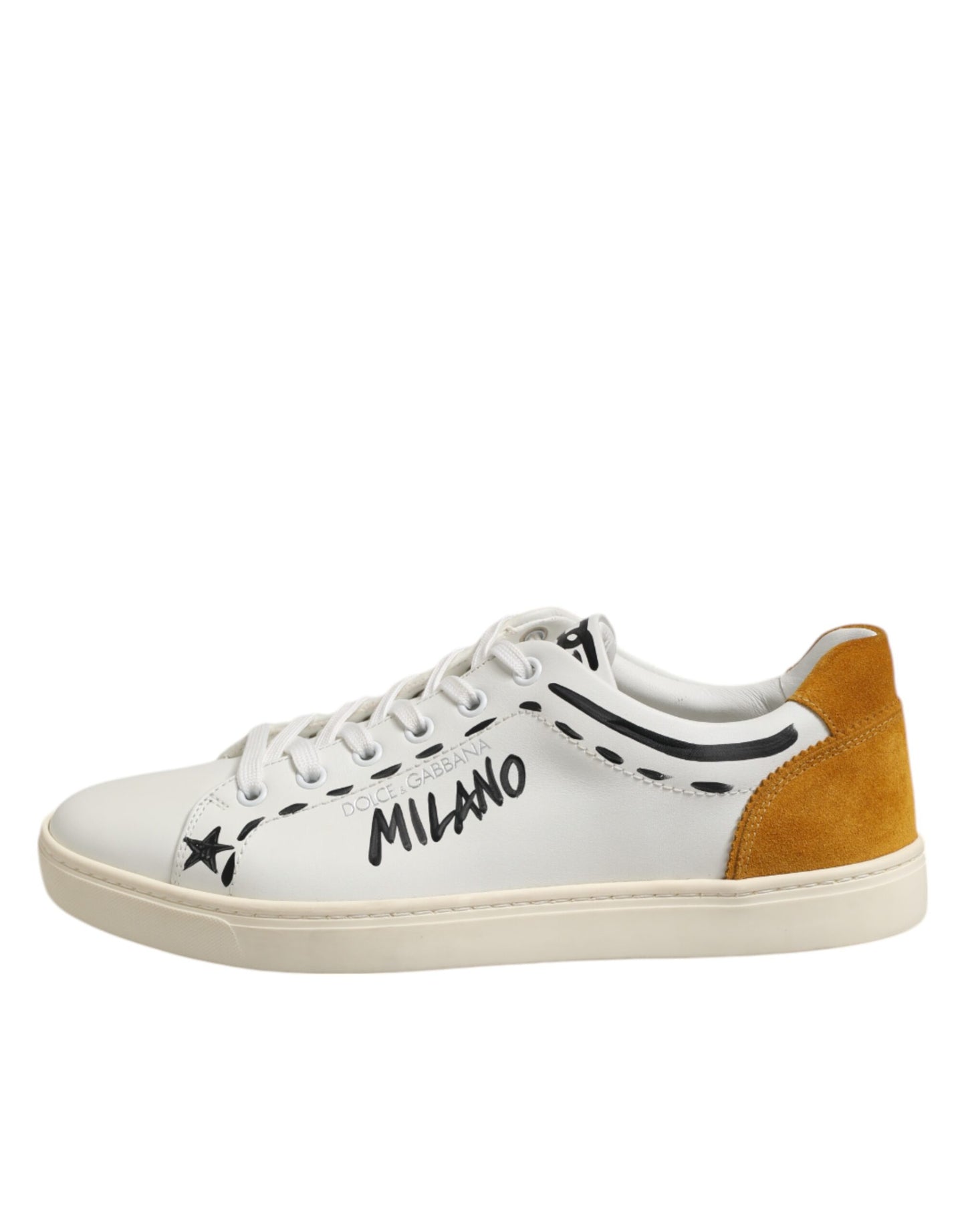 Dolce & Gabbana White Leather MILANO Low Top Sneakers