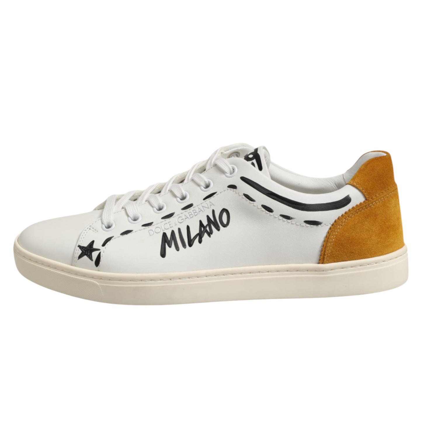 Dolce & Gabbana White Leather MILANO Low Top Sneakers