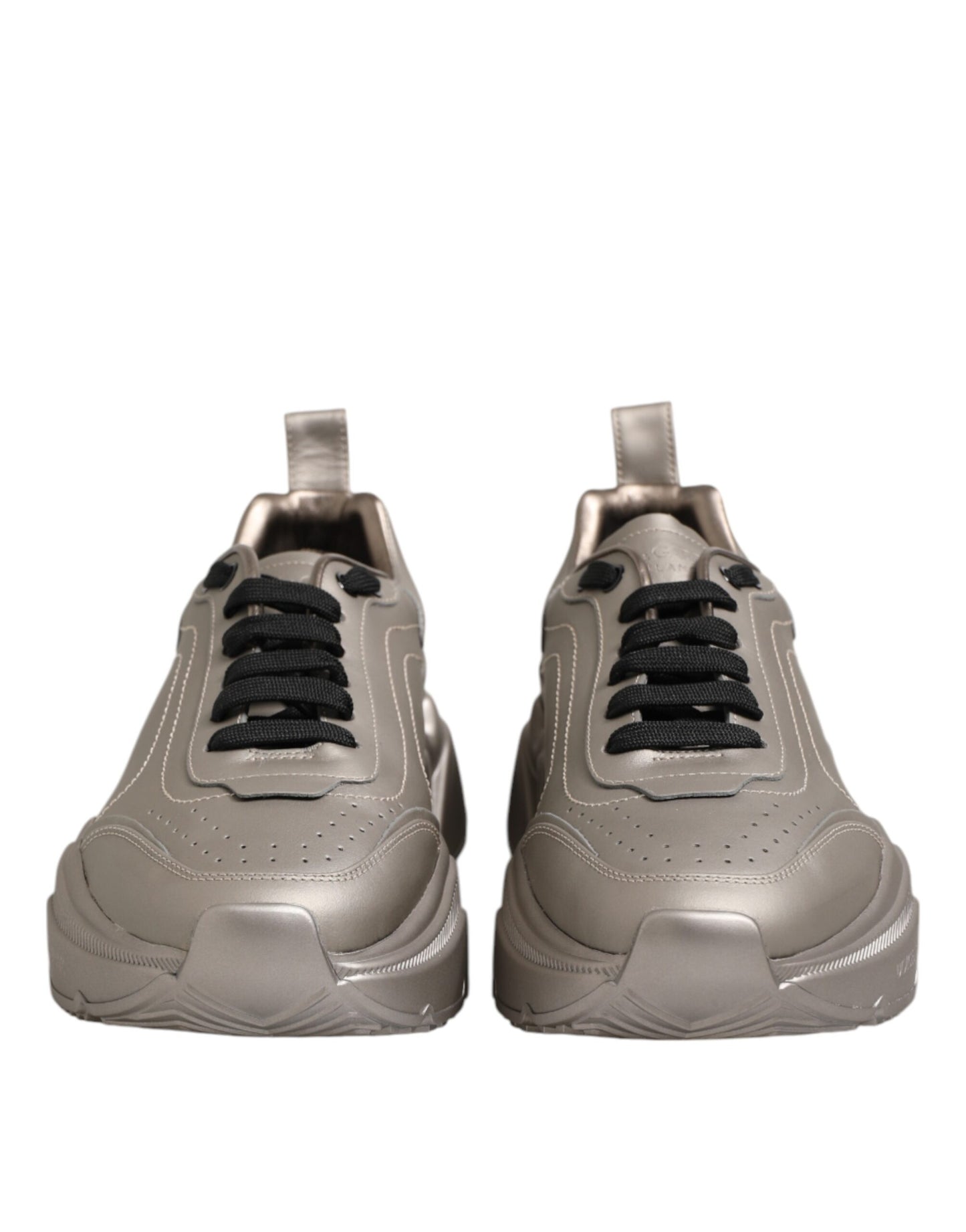 Dolce & Gabbana Silver DAYMASTER Leather Sneakers for Men
