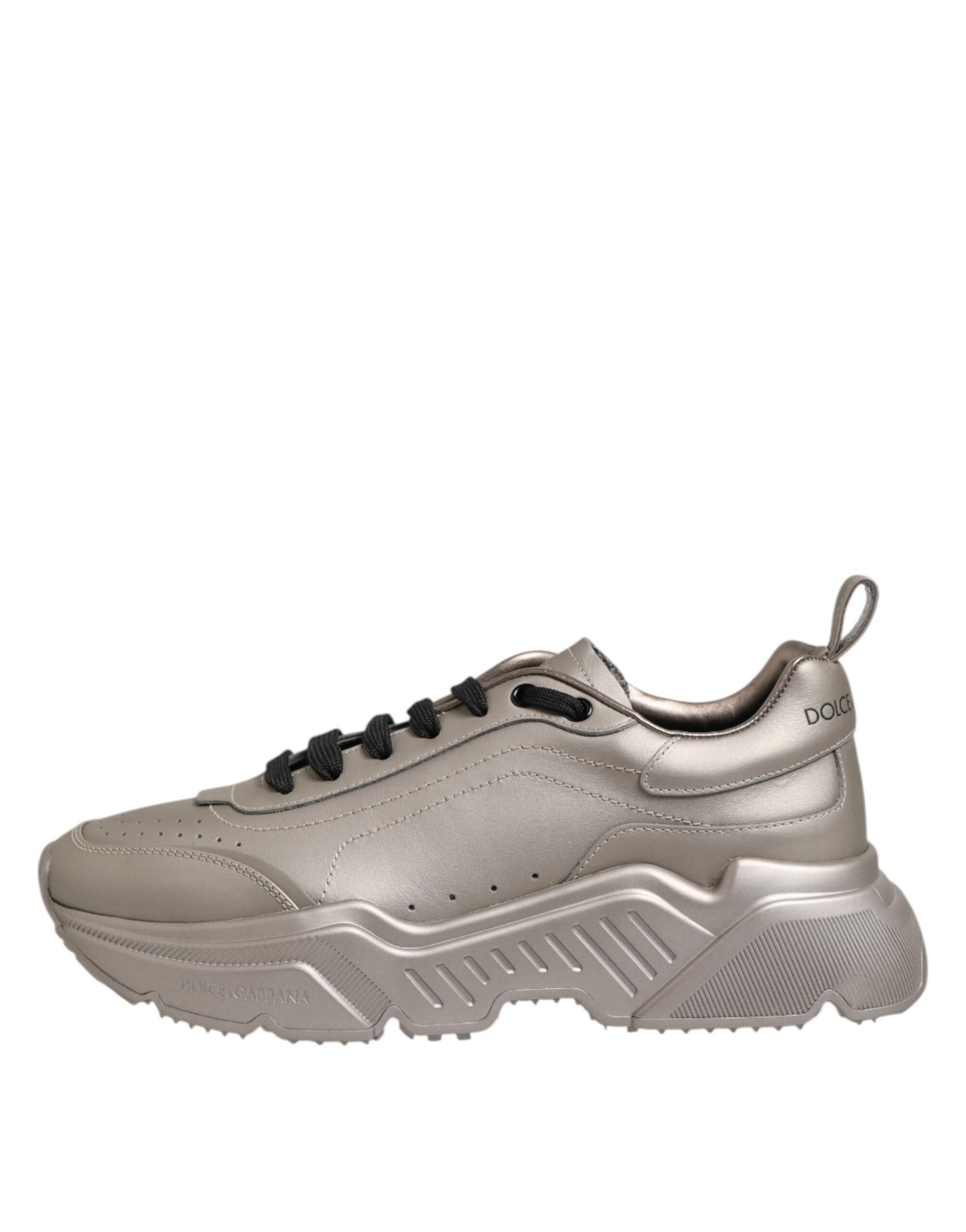 Dolce & Gabbana Silver DAYMASTER Leather Sneakers for Men