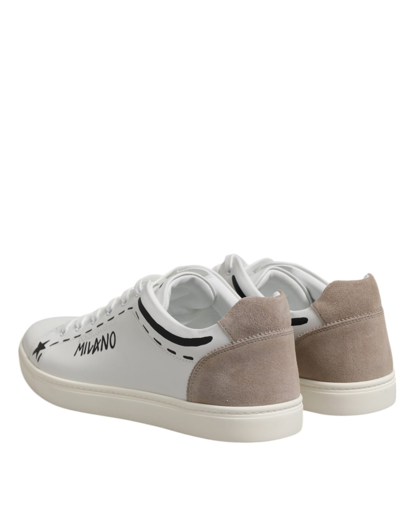 Dolce & Gabbana White Leather MILANO Low Top Sneakers