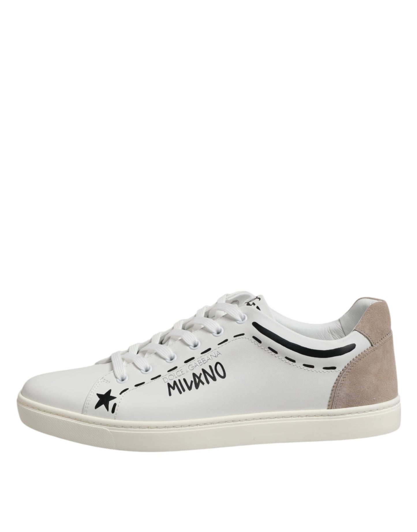 Dolce & Gabbana White Leather MILANO Low Top Sneakers