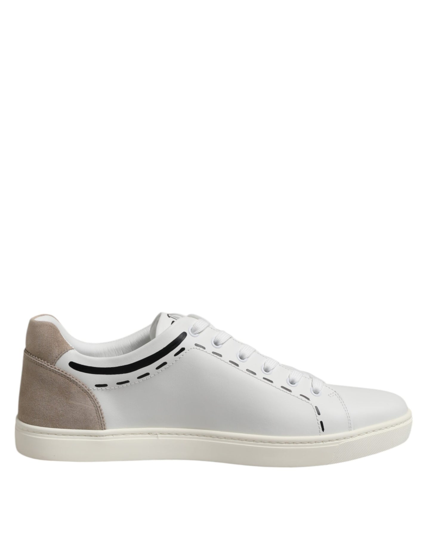 Dolce & Gabbana White Leather MILANO Low Top Sneakers