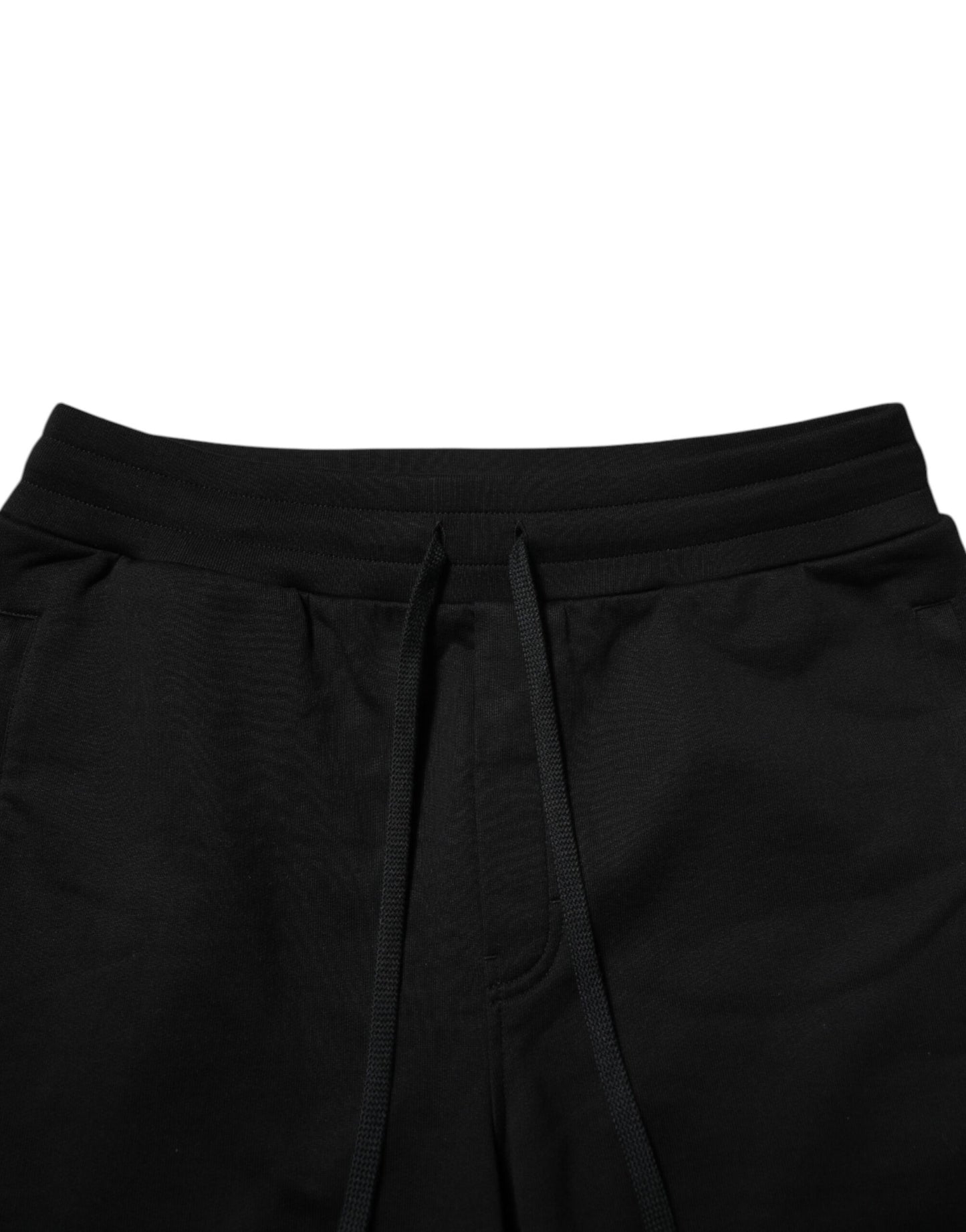 Dolce & Gabbana Black Cotton Logo Tape Jogger Pants