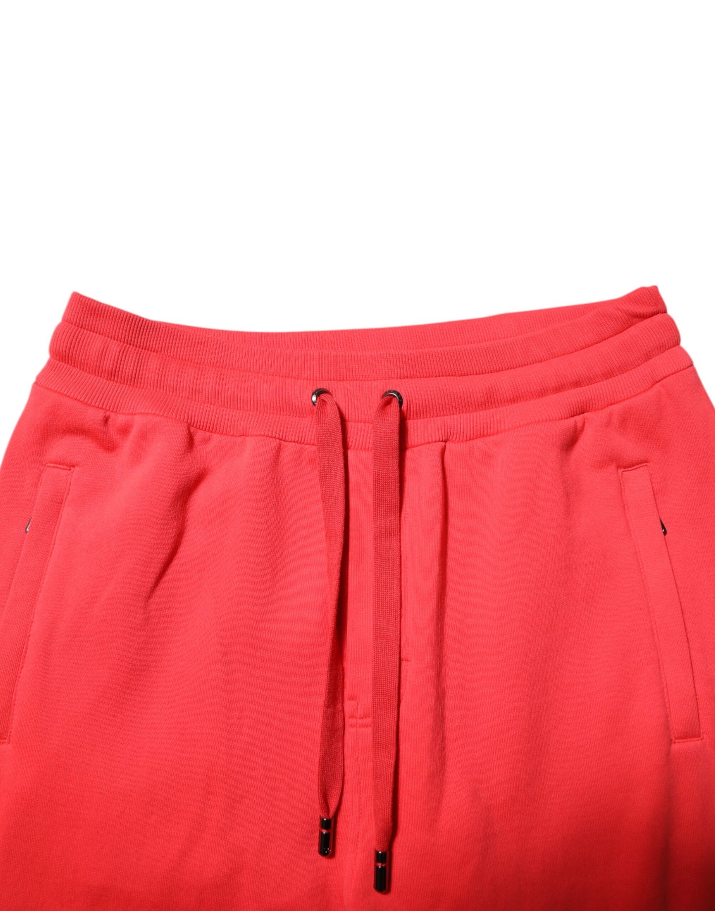 Dolce & Gabbana Red Cotton Men Jogger Sweatpants