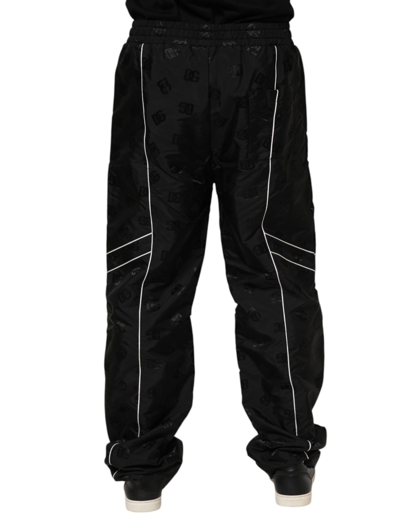 Dolce & Gabbana Black Cotton Straight Jogger Sweatpants