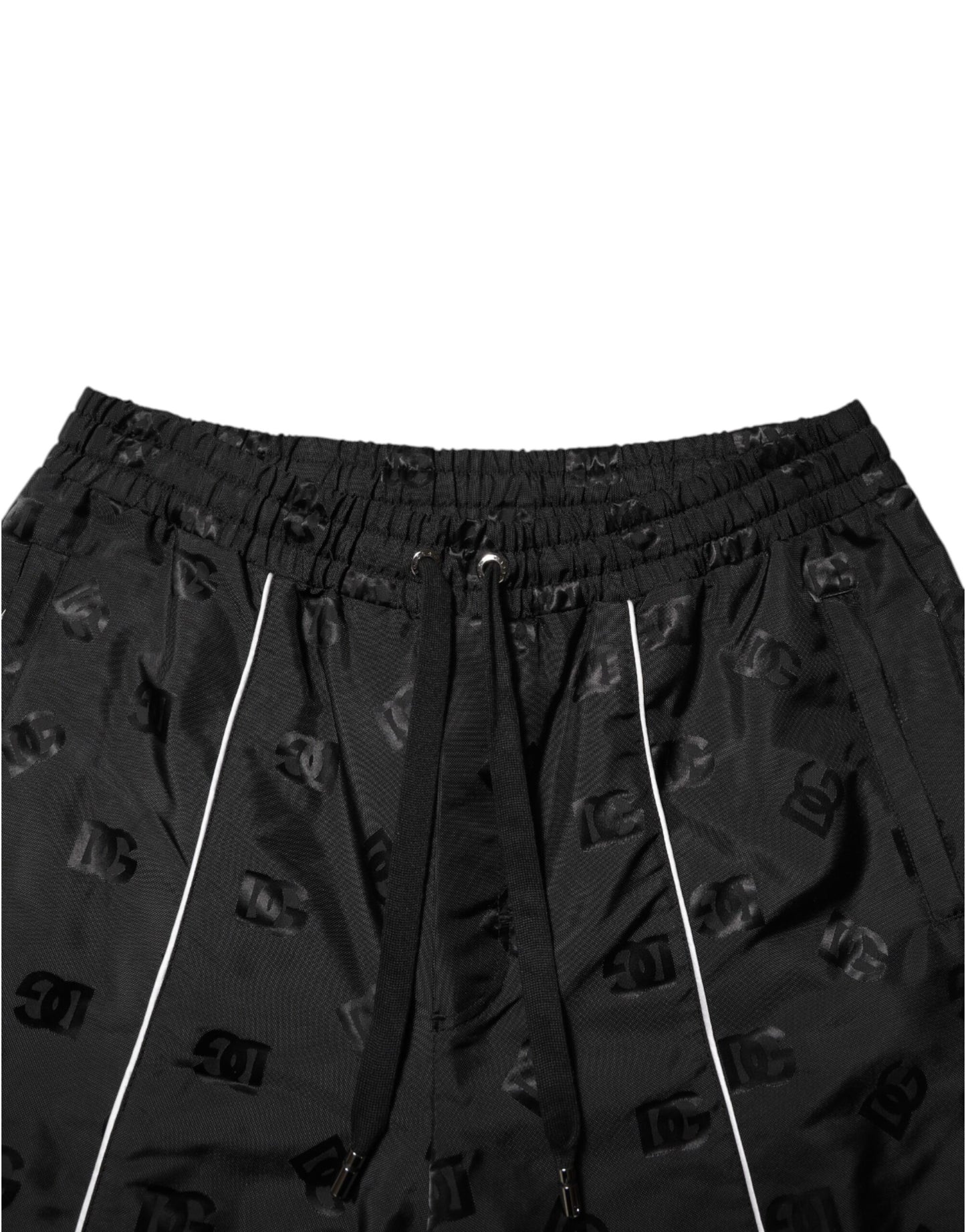 Dolce & Gabbana Black Cotton Straight Jogger Sweatpants