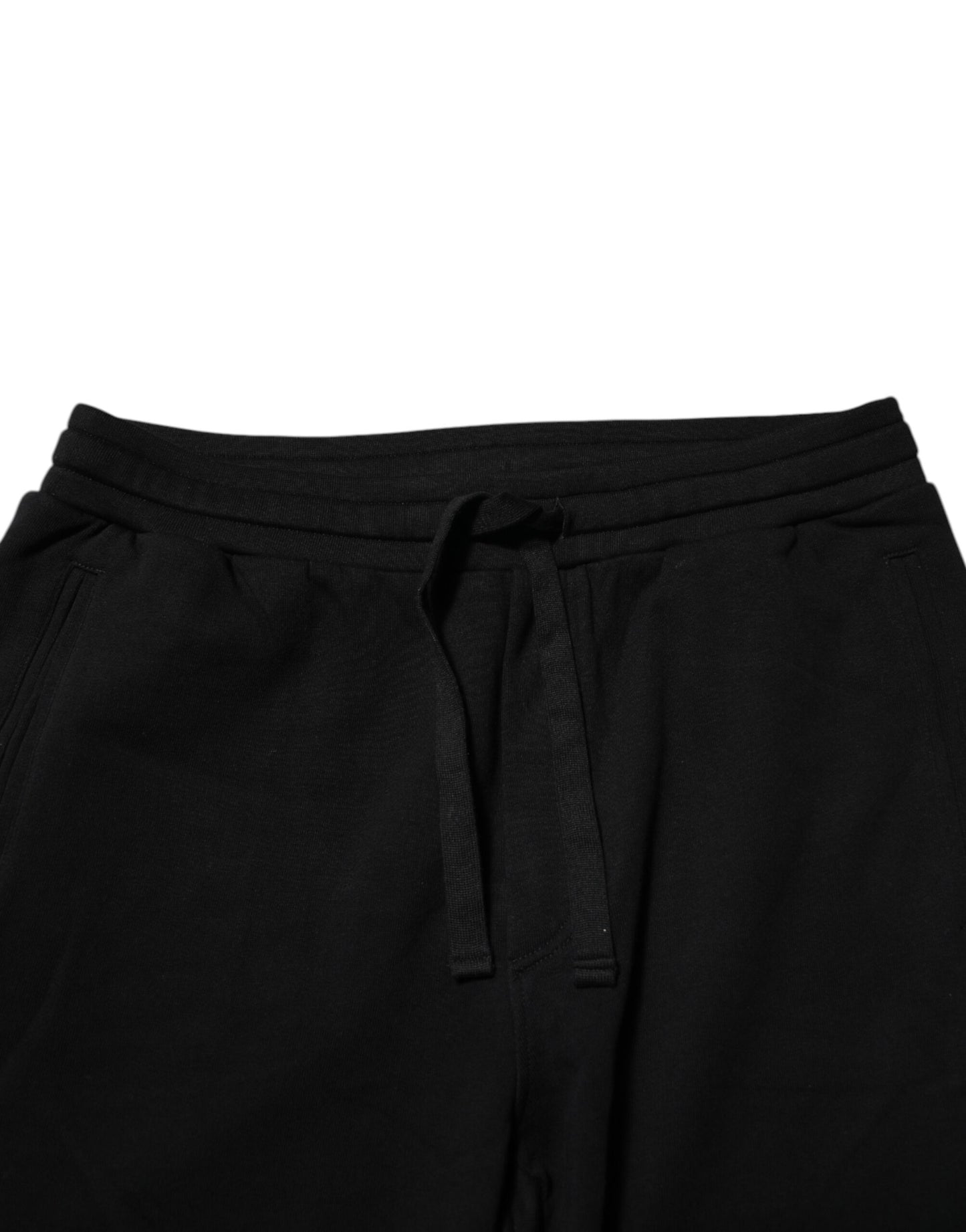 Dolce & Gabbana Black Cotton Crown Jogger Sweatpants