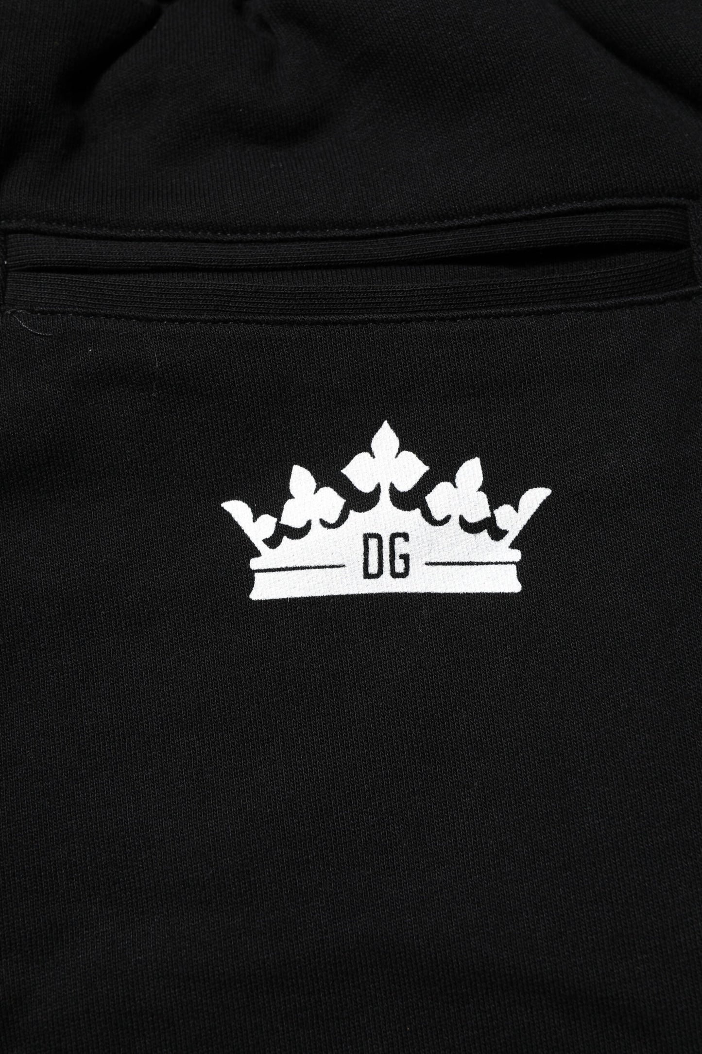 Dolce & Gabbana Black Cotton Crown Jogger Sweatpants