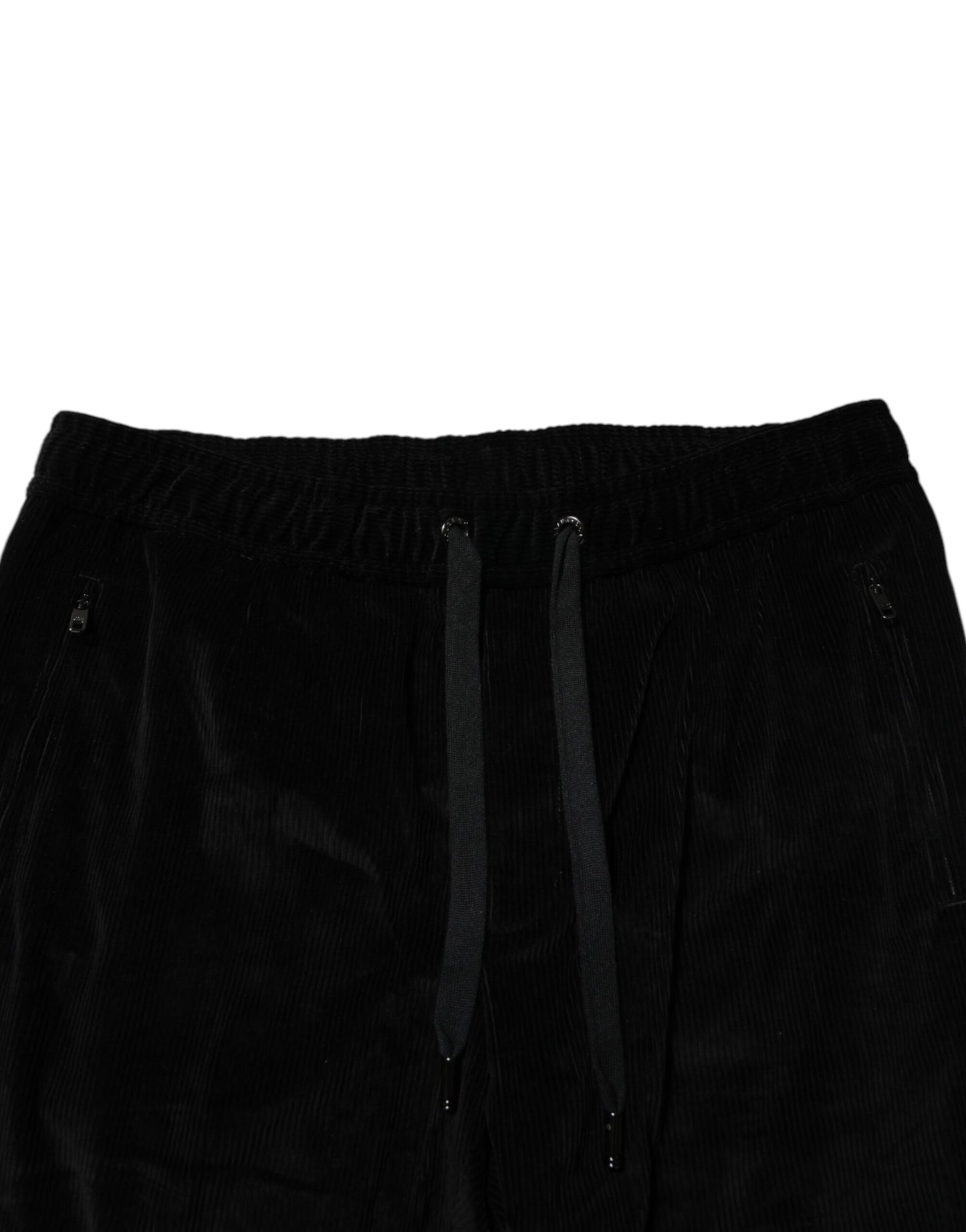 Dolce & Gabbana Black Cotton Men Jogger Sweatpants