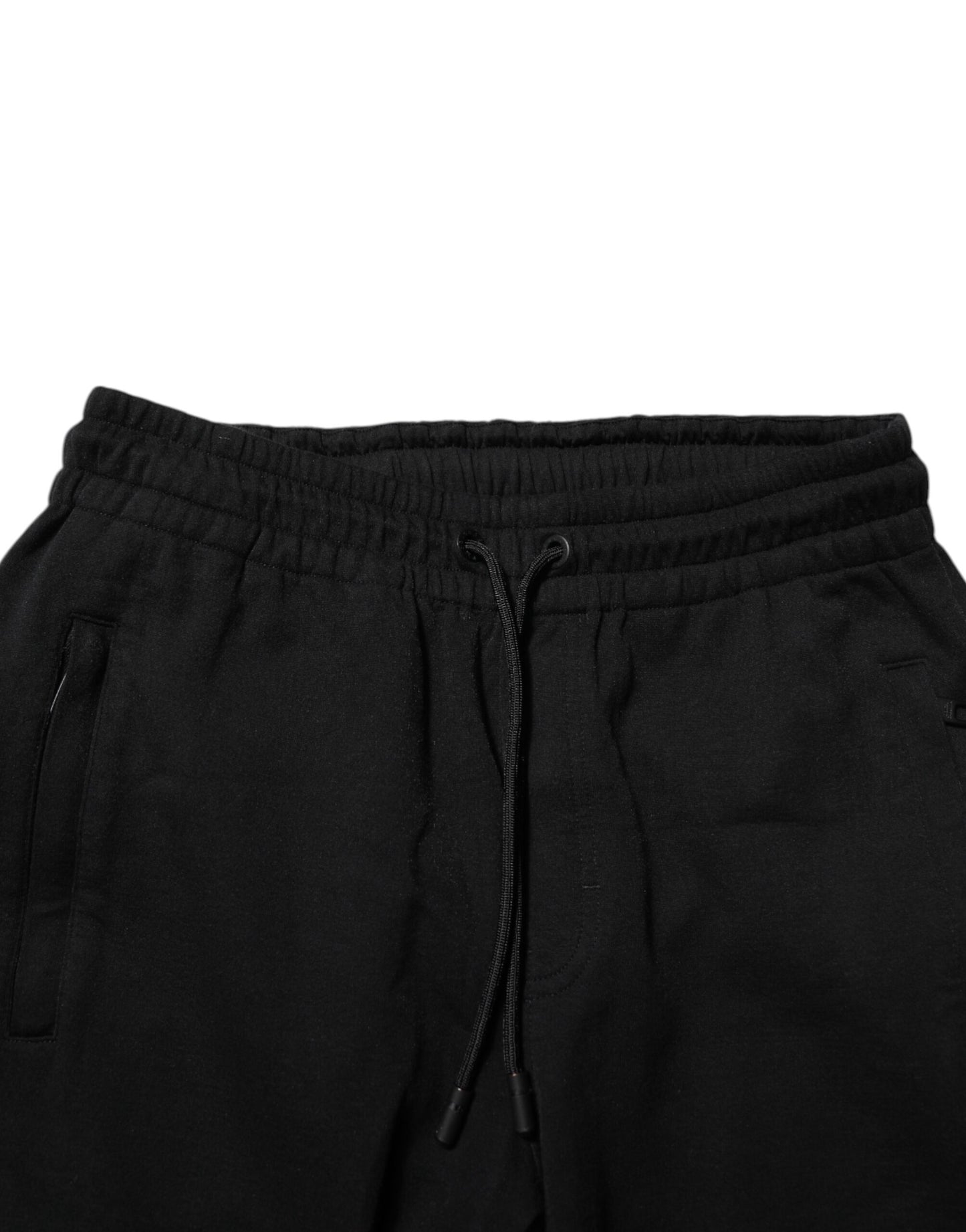 Dolce & Gabbana Black Cotton Men Jogger Sweatpants
