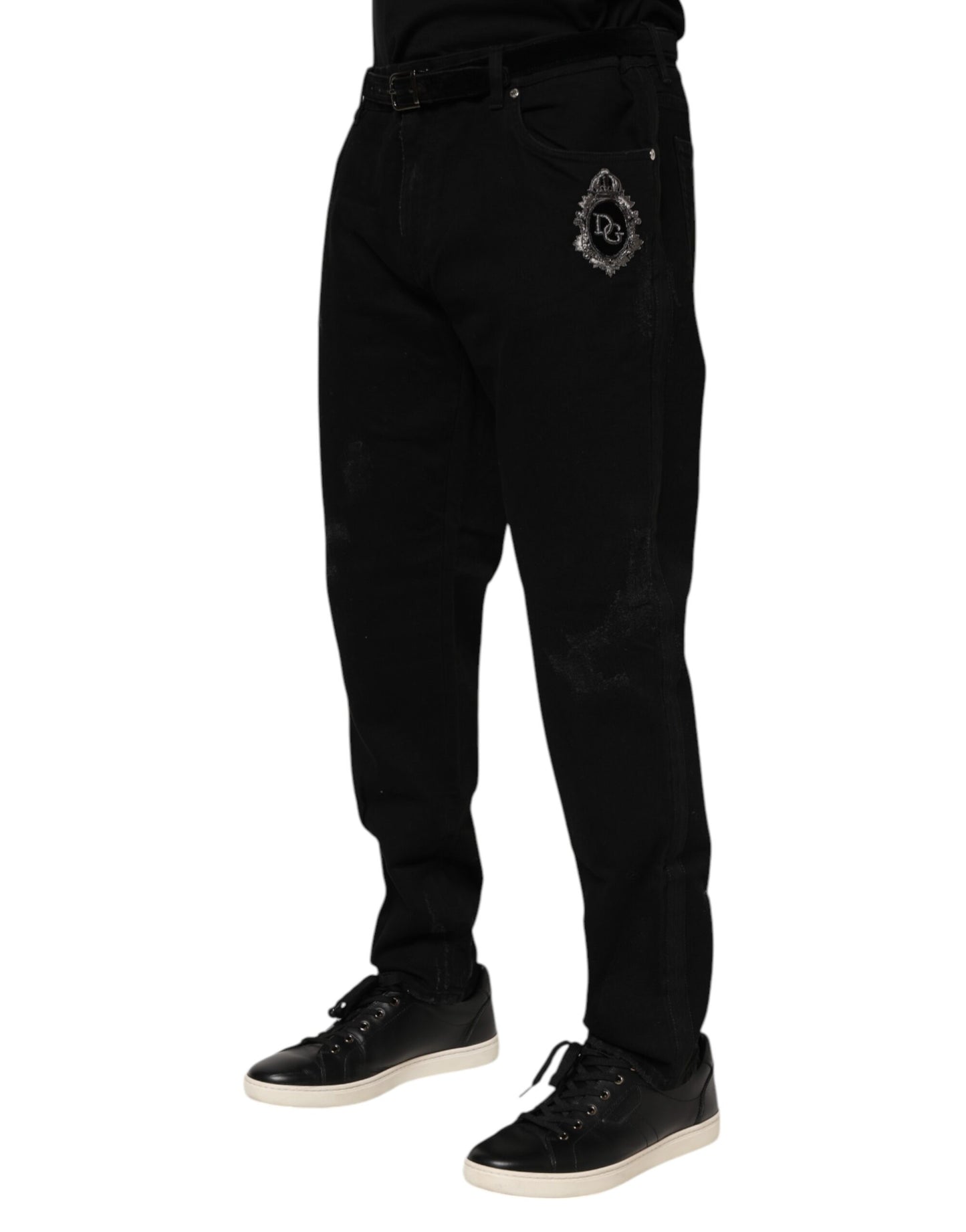 Dolce & Gabbana Black Cotton Skinny Denim Jeans