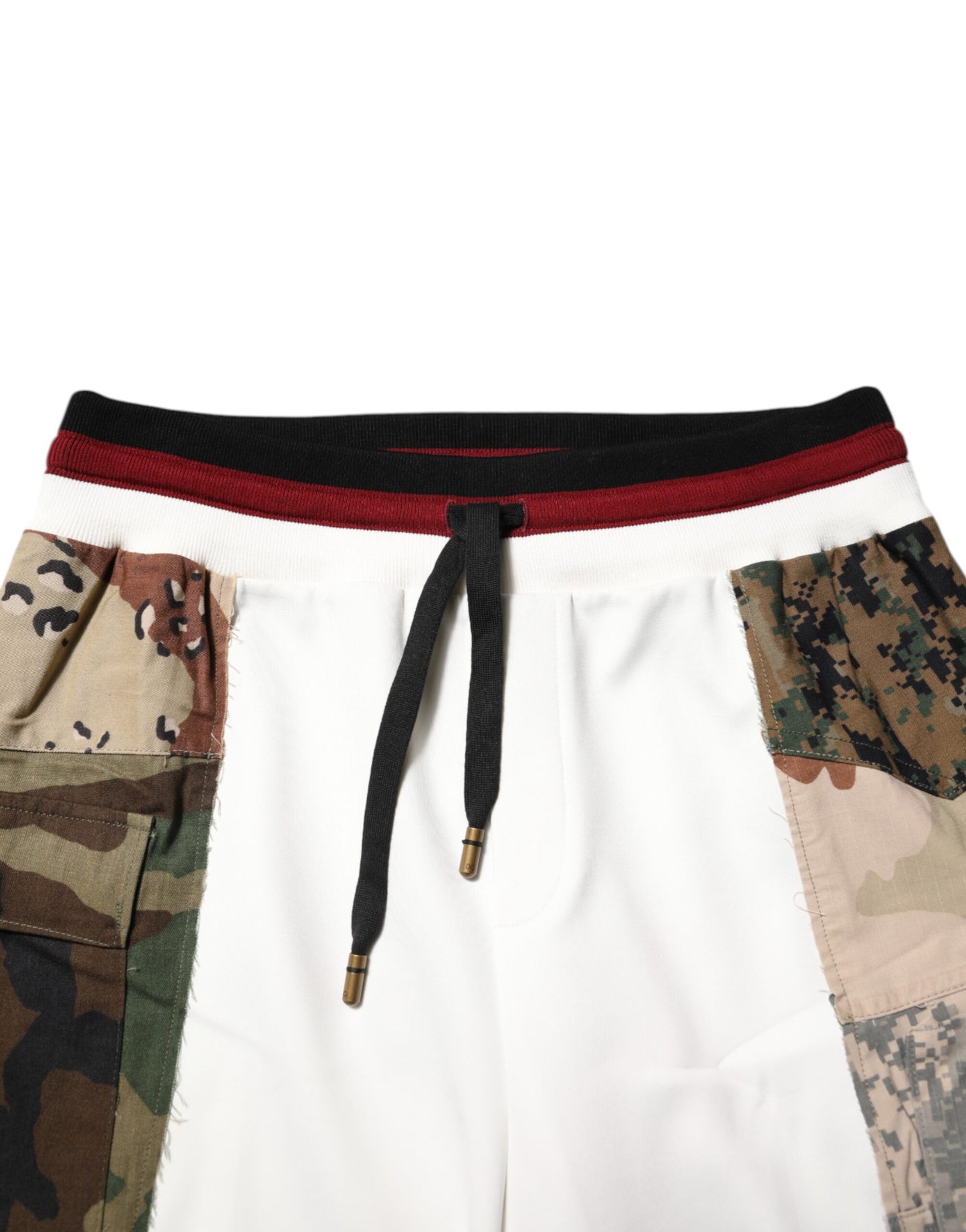 Dolce & Gabbana White Patchwork Jogger Pants - Effortless Elegance Meets Urban Luxury
