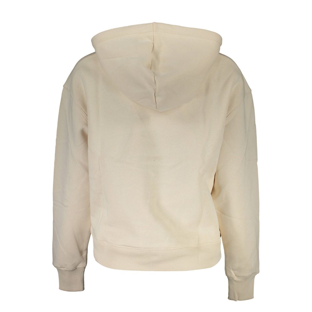 Calvin Klein Beige Cotton Hooded Sweatshirt