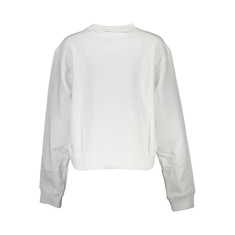 Guess Jeans White Cotton Oversized Iconic Sweatshirt for Women