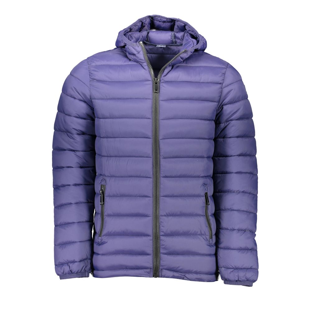 Sergio Tacchini Blue Polyester Jacket with Hood