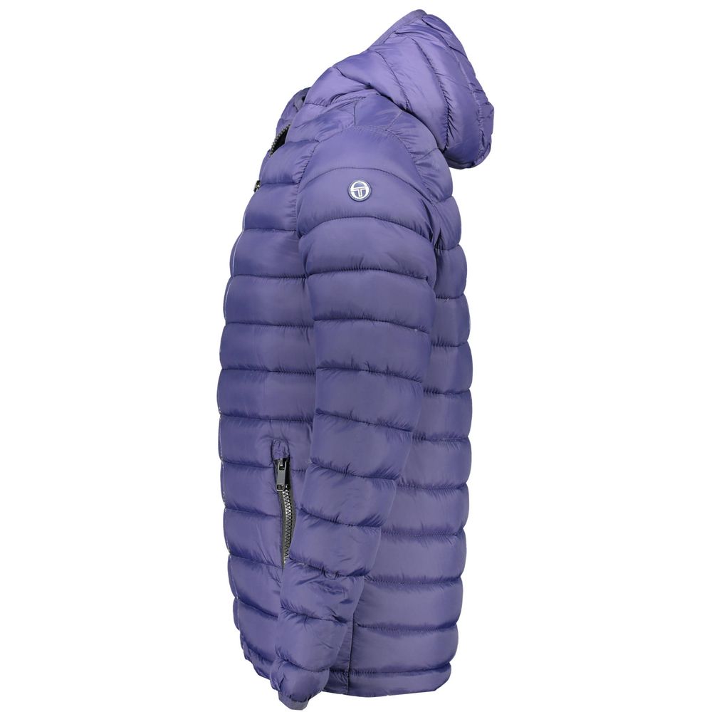 Sergio Tacchini Blue Polyester Jacket with Hood