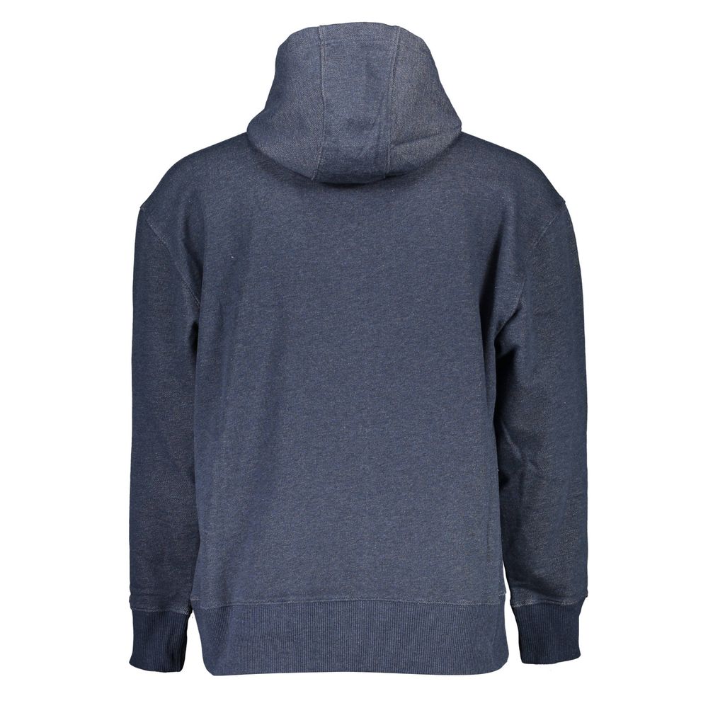 Tommy Hilfiger Blue Cotton Hoodie Sweater