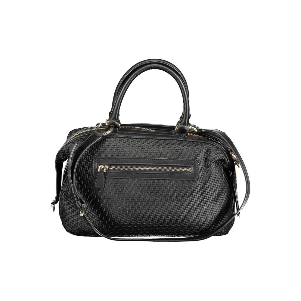 Guess Jeans Black Handbag – Faux Leather, Elegant Design