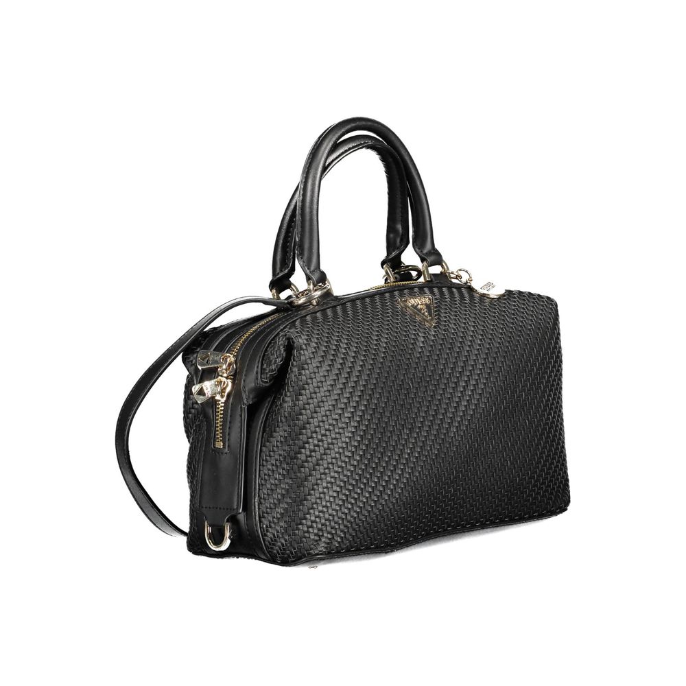 Guess Jeans Black Handbag – Faux Leather, Elegant Design