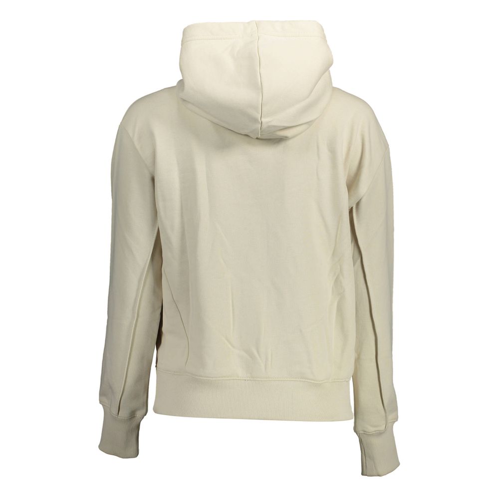 Calvin Klein Beige Cotton Hoodie Sweater
