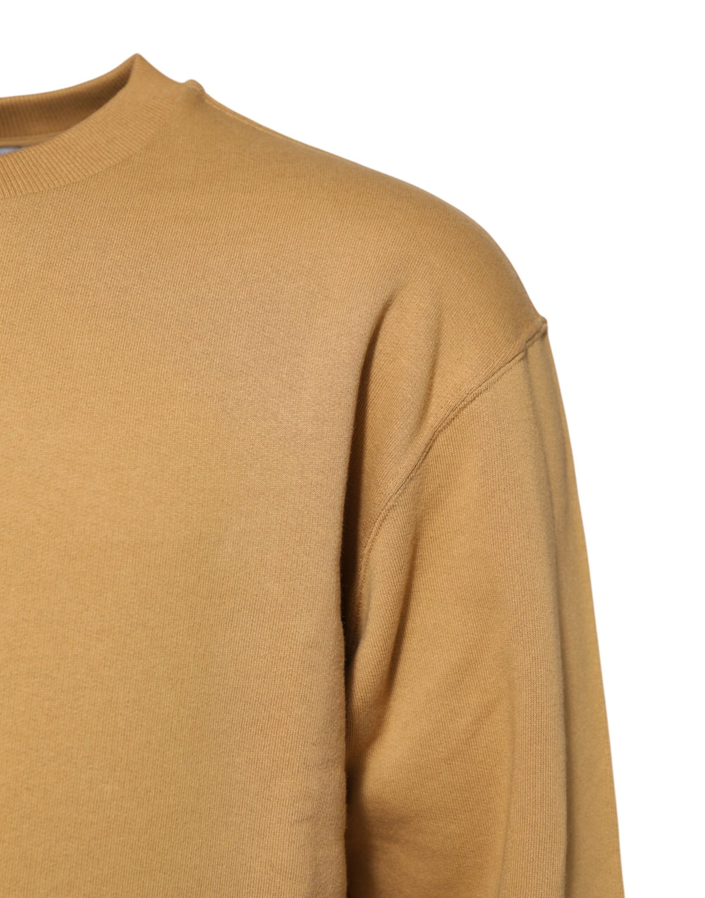 Dolce & Gabbana Mustard Cotton DG Embossed Pullover Sweater for Men