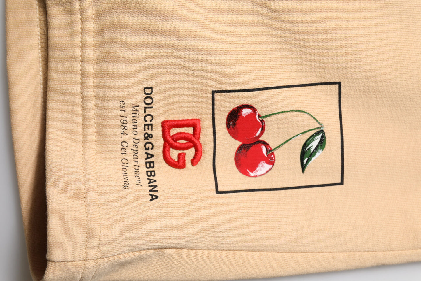 Dolce & Gabbana Yellow Cotton Men Bermuda Sweatshorts