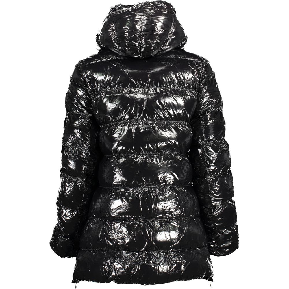 U.S. POLO ASSN. Black Polyester Jacket with Hood