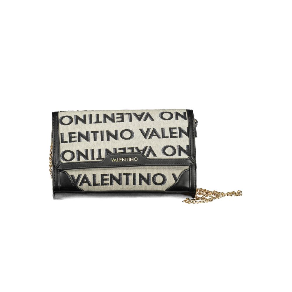 Mario Valentino Gray Polyester Handbag - Stylish Chain Shoulder Bag