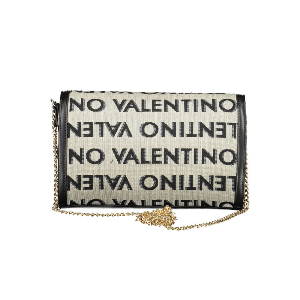 Mario Valentino Gray Polyester Handbag - Stylish Chain Shoulder Bag