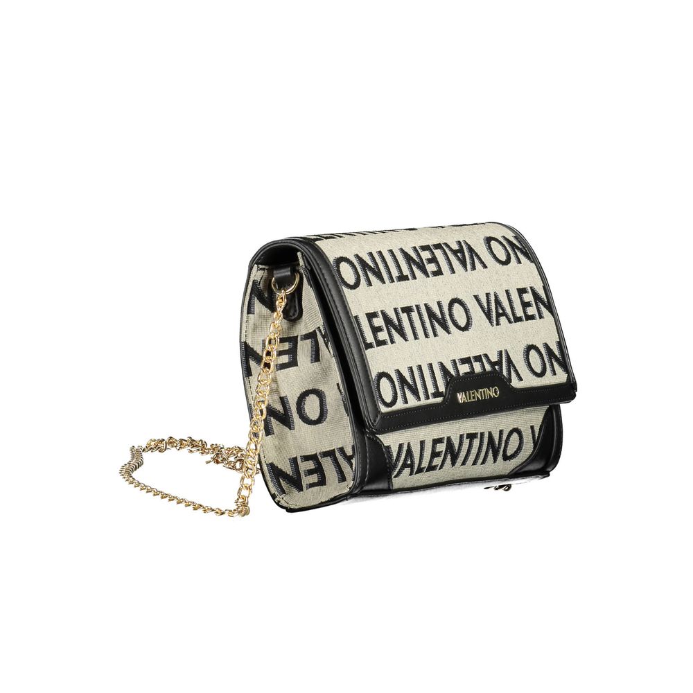 Mario Valentino Gray Polyester Handbag - Stylish Chain Shoulder Bag