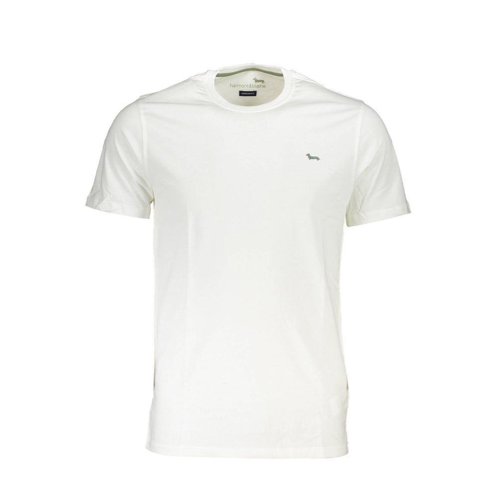 Harmont & Blaine White Cotton T-Shirt - Stylish Comfort