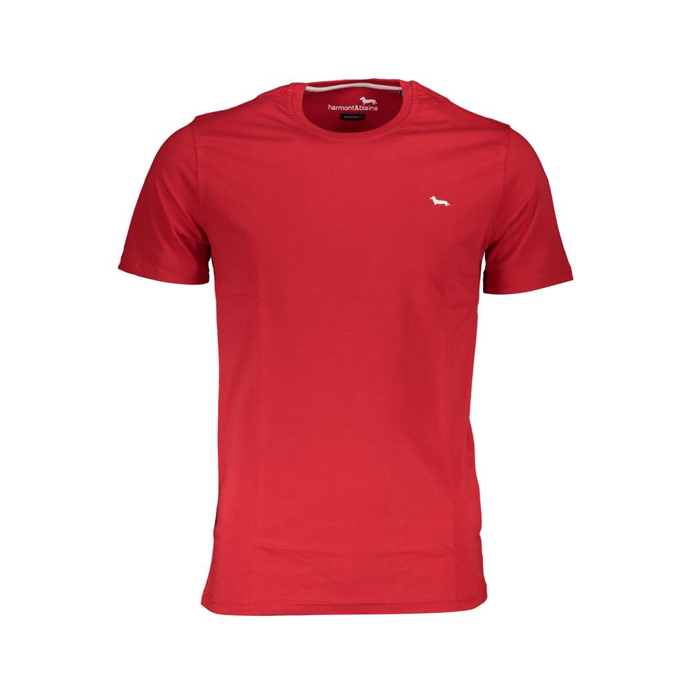 Harmont & Blaine Red Cotton T-Shirt - Stylish Comfort Redefined