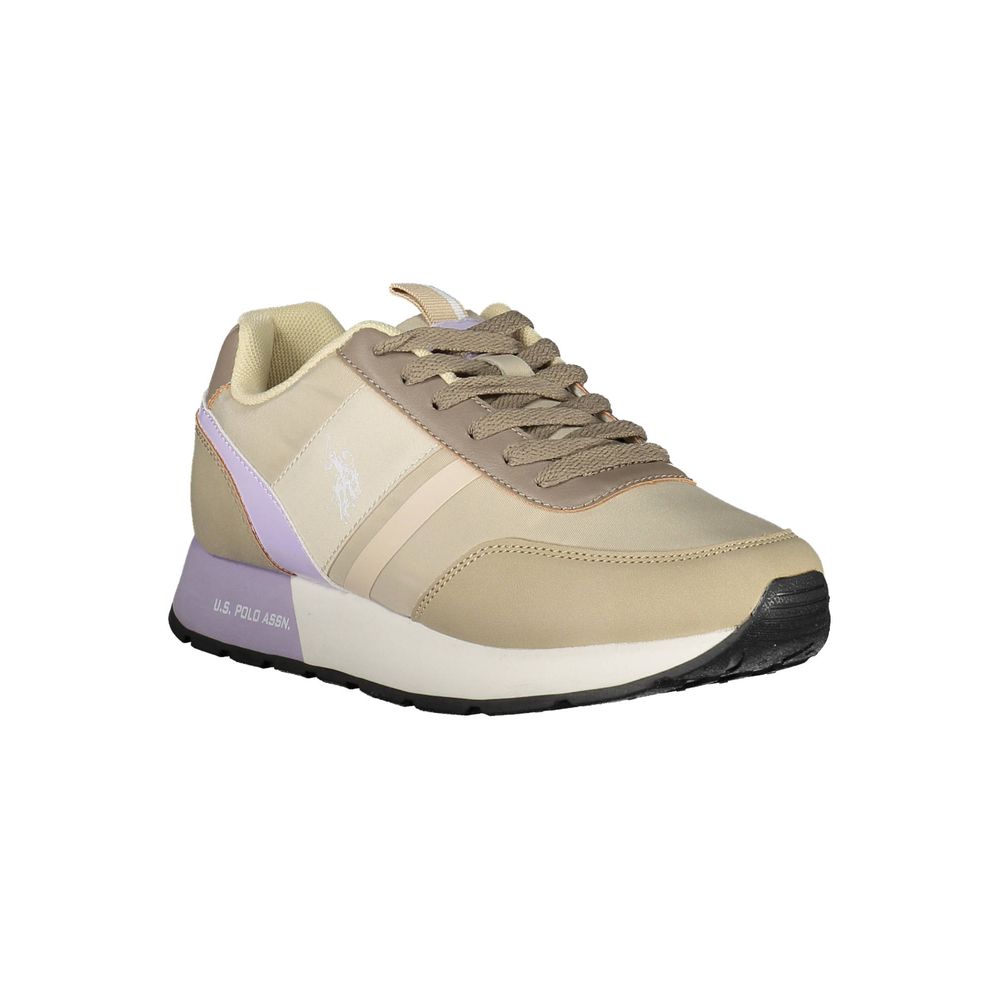 U.S. POLO ASSN. Beige Nylon Sneaker: Stylish Sports Footwear for Every Occasion