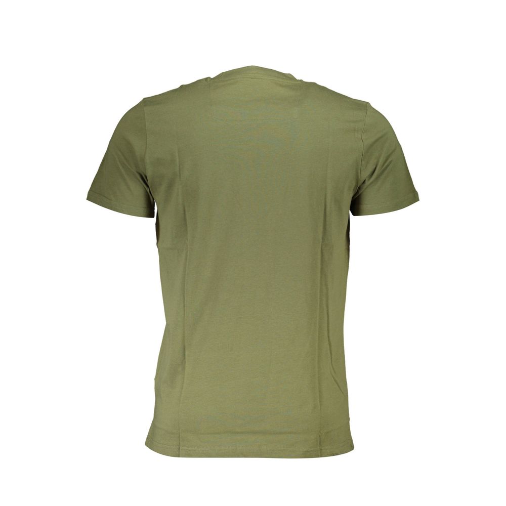 Cavalli Class Green Cotton T-Shirt: Bold Streetwear Essential