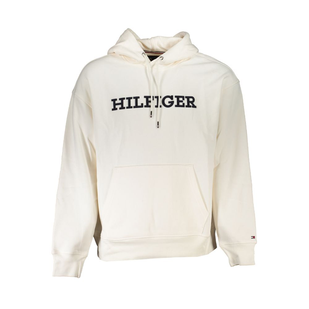 Tommy Hilfiger White Cotton Hoodie Sweatshirt