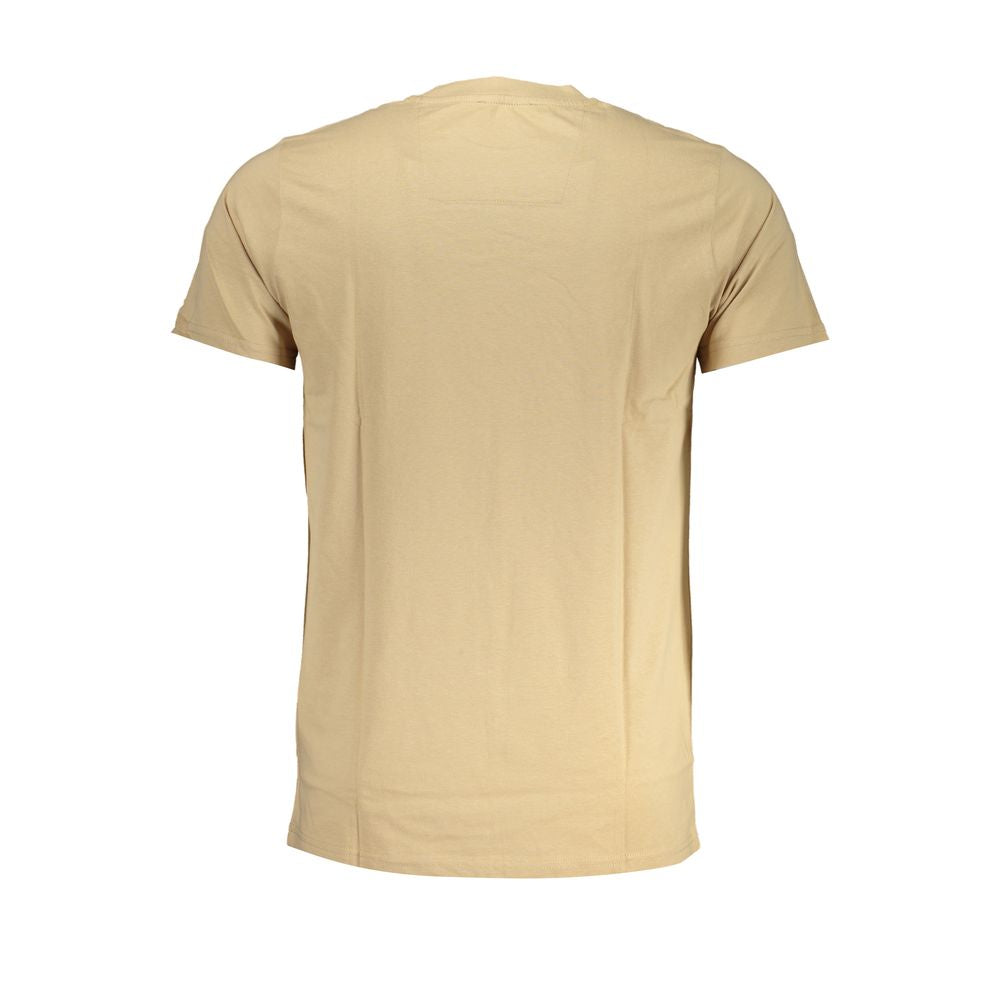 Cavalli Class Beige Cotton T-Shirt - Bold Urban Statement
