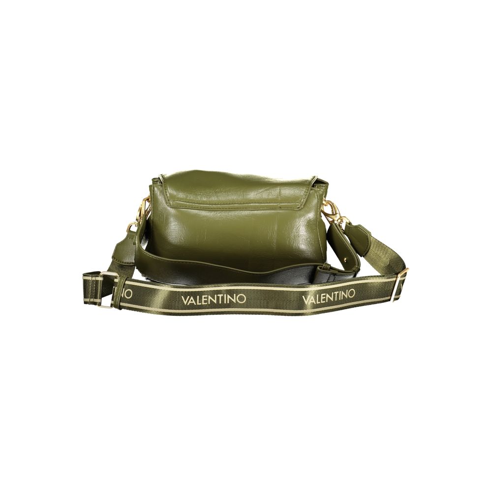Mario Valentino Green Faux Leather Handbag with Logo Detail