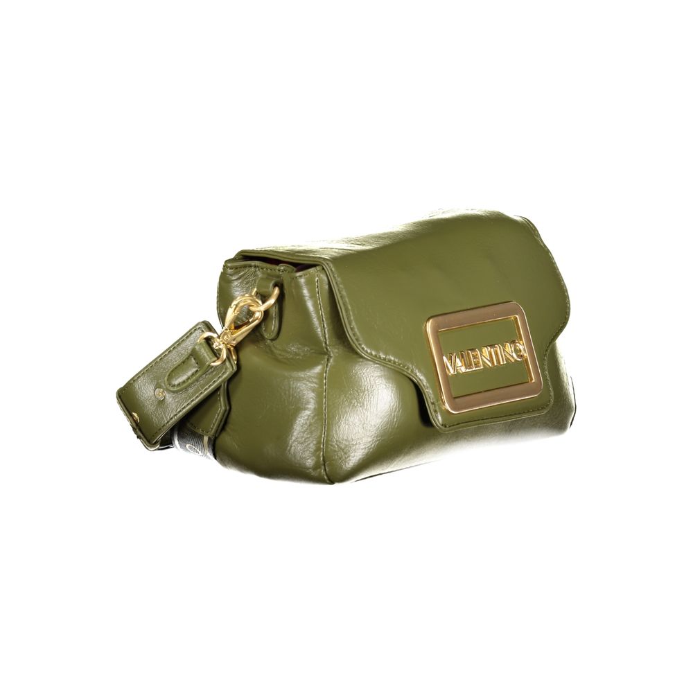 Mario Valentino Green Faux Leather Handbag with Logo Detail