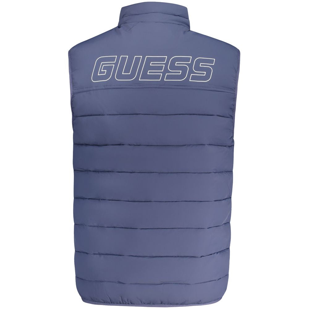 Guess Jeans Blue Spandex Jacket - Sleek and Stylish