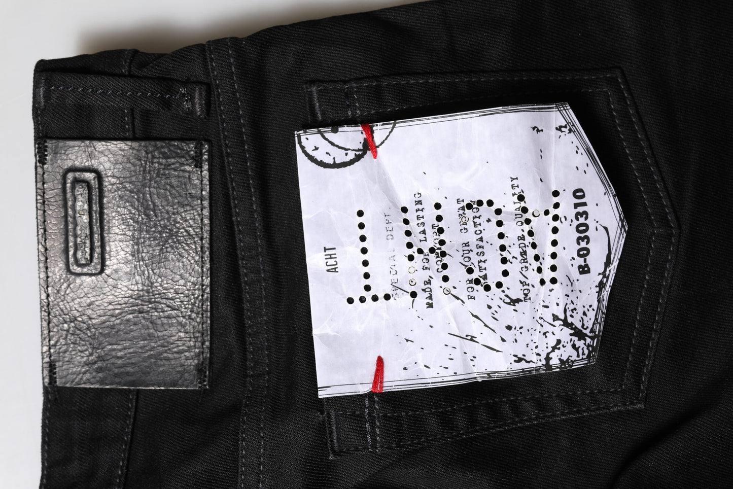 ACHT Black Cotton Slim Fit Denim Low Waist Jeans