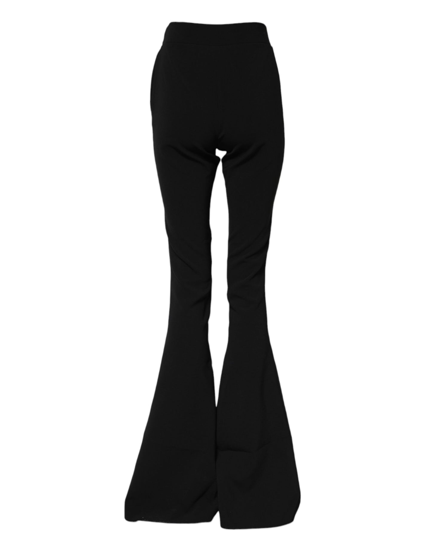 Dsquared2 Black Polyester High Waisted Flared Pants