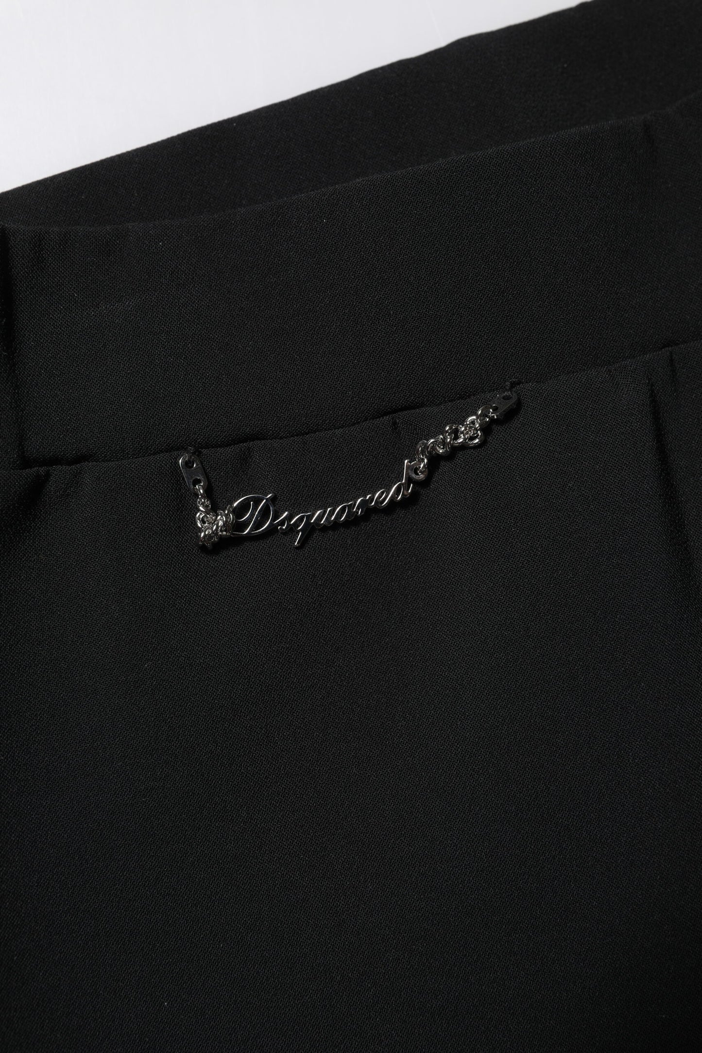 Dsquared2 Black Polyester High Waisted Flared Pants