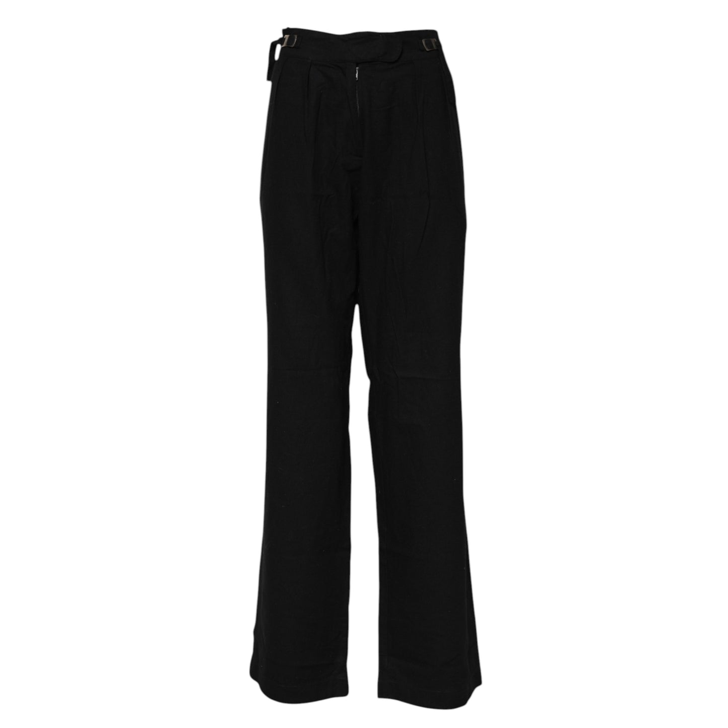 Ermanno Scervino Black High Waist Straight Fit Pants
