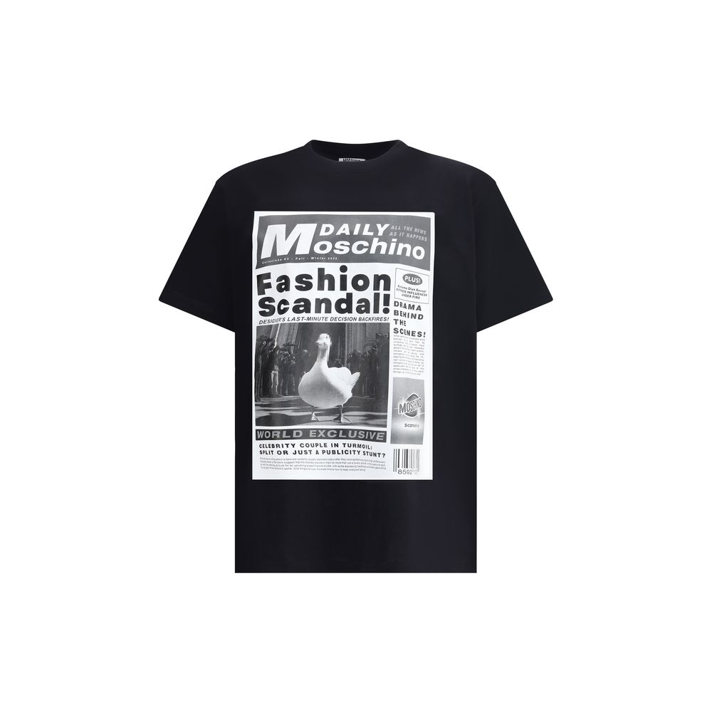 Moschino Cotton T-Shirt with Maxi Print