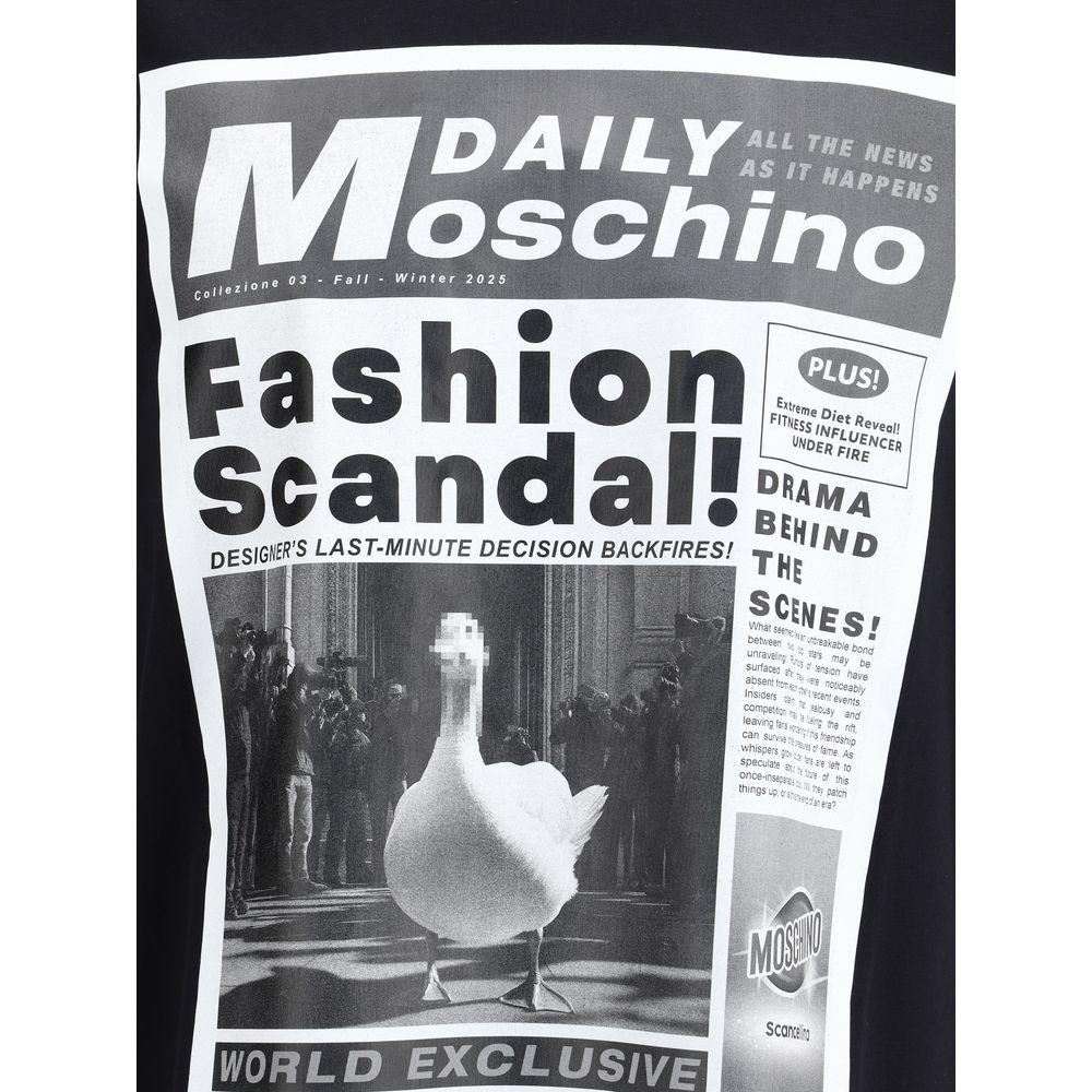 Moschino Cotton T-Shirt with Maxi Print