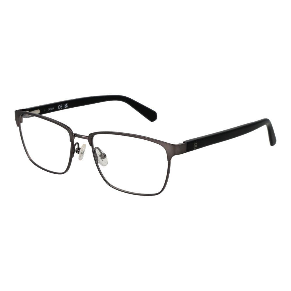Guess Men's Gunmetal Optical Frames – Rectangle Full-Rim, 55mm