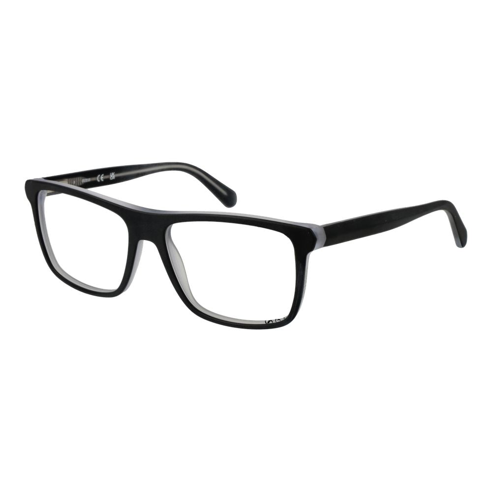 Guess Men's Optical Frames – Black Rectangle Design, 56mm