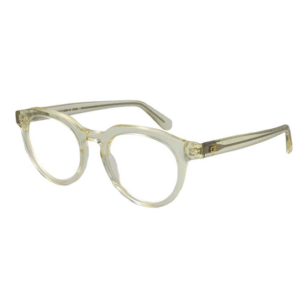 Guess Men’s Optical Glasses – Yellow Round Frame, 49mm